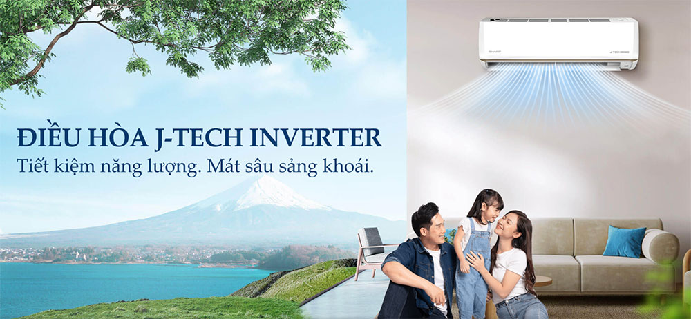 Máy lạnh - Sharp Inverter 2.0 HP AH-X18CEWC - Xuất xứ Thái Lan